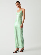 Triggered Sequin Open Back Long Dress